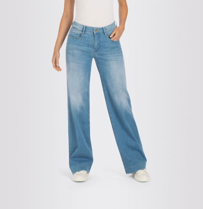 5233-90-0391 Rich Palazzo Jeans - Mid Blue 