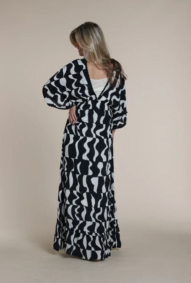 SS23126 Maya Dress Doha - Zwart