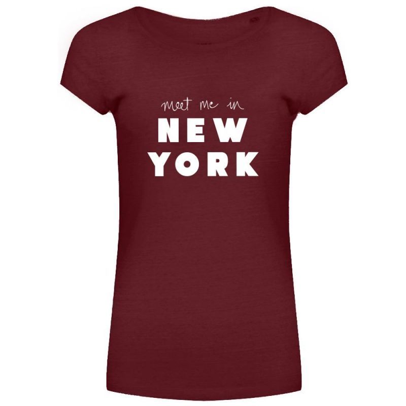 T-Shirt New York - Bordeaux