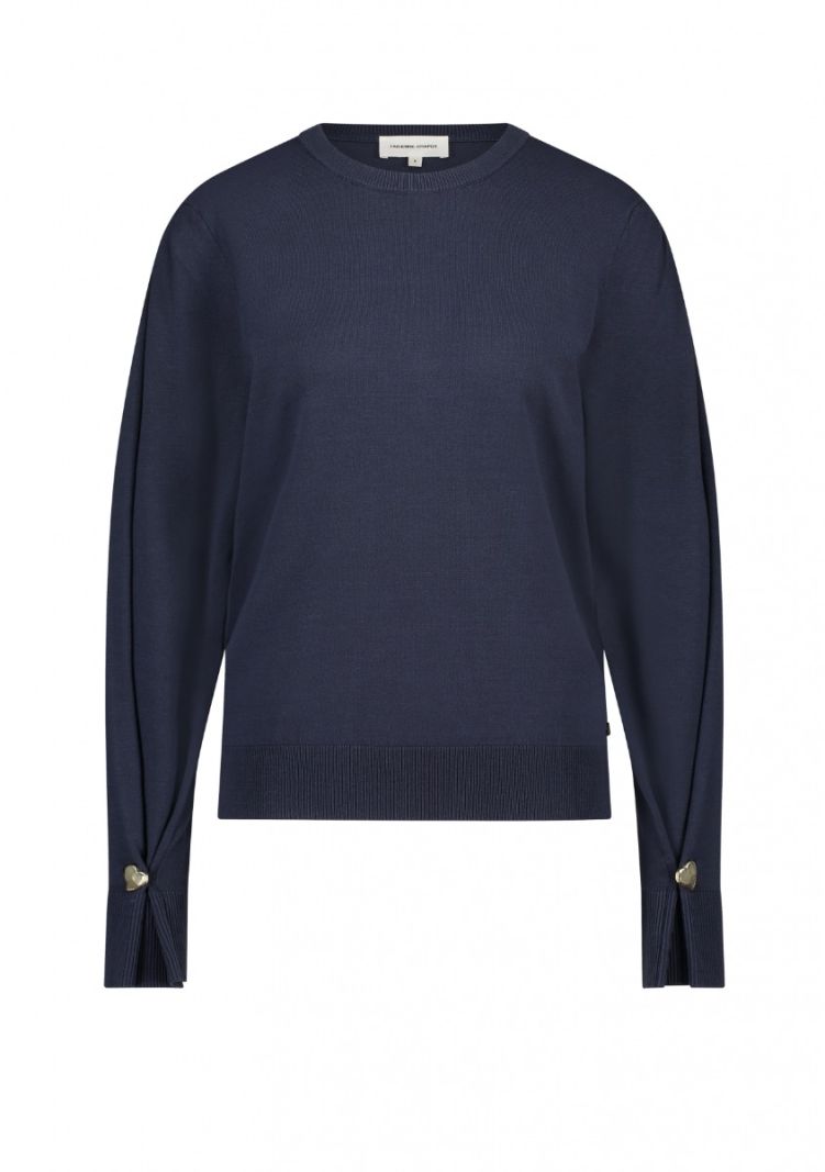 CLT-PUL-04-AW24 Molly Button Pullover - Nordic Navy