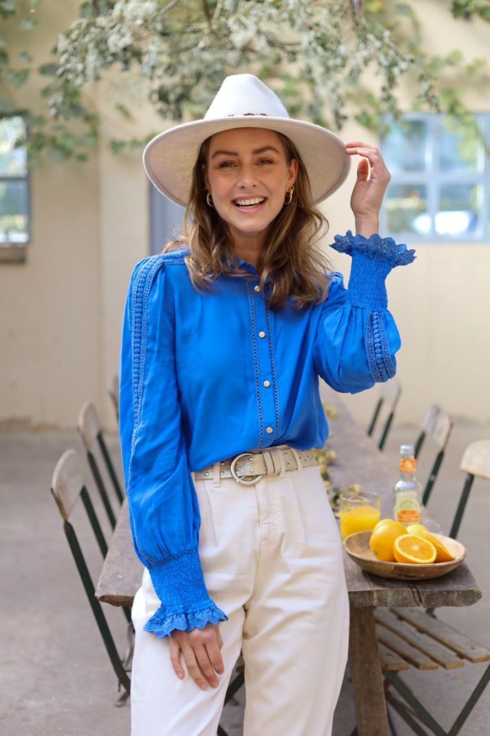 SS23426 Mya Blouse Plain - Royal Blue