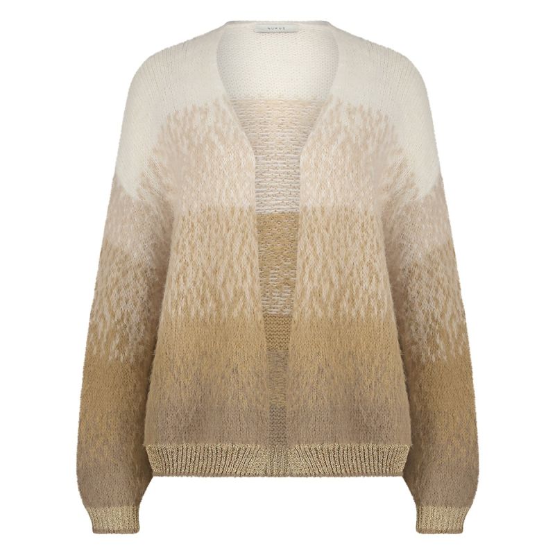 FW24094 Kirk Cardigan - Off White/Camel