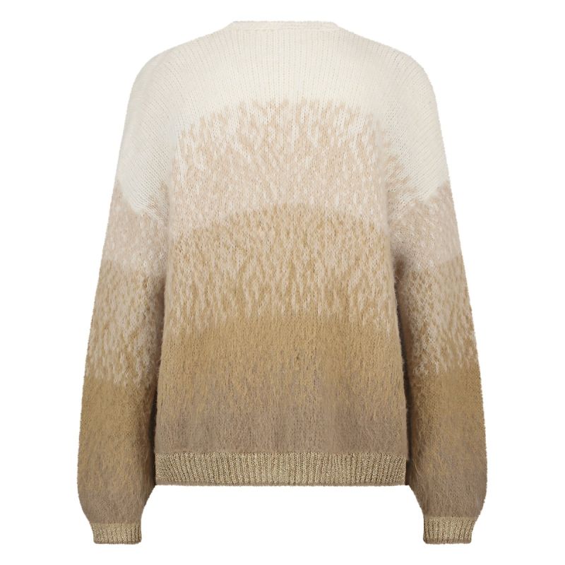 FW24094 Kirk Cardigan - Off White/Camel