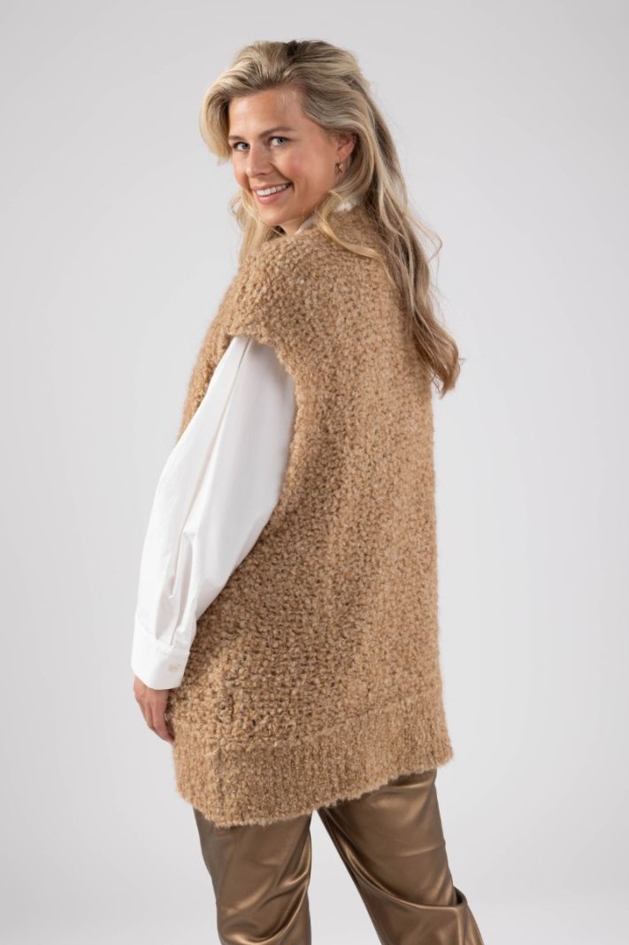 FW241817 Gilly Gilet Lurex - Camel