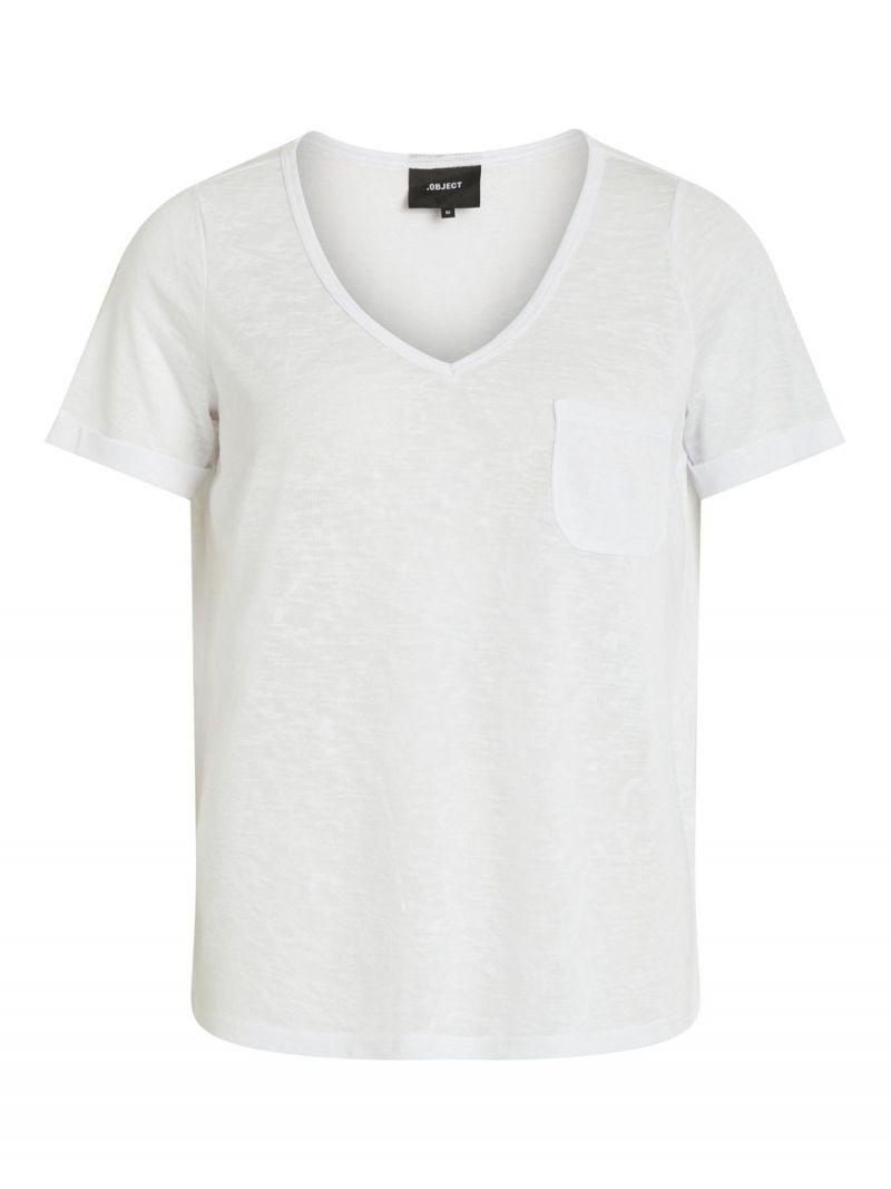 Tessi T-Shirt met V-Hals - Wit