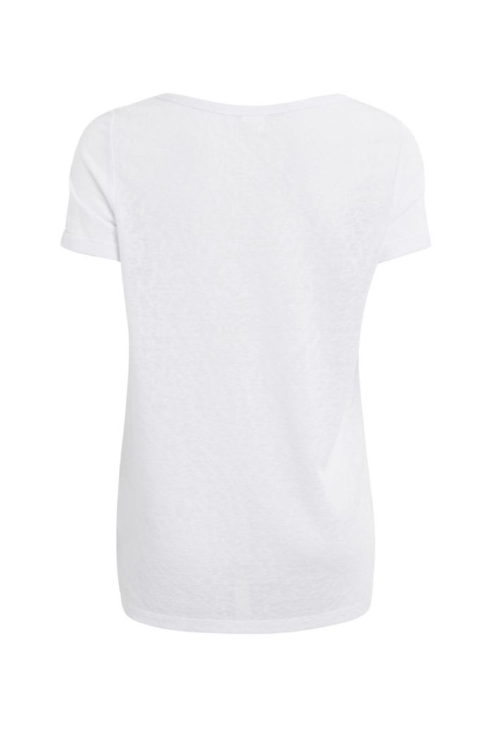 23023816 Objtessi T-Shirt met V-Hals - Wit