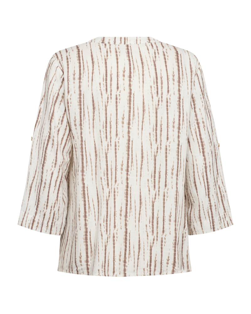 203844 FQLarin Blouse - Off White/Simply Taupe