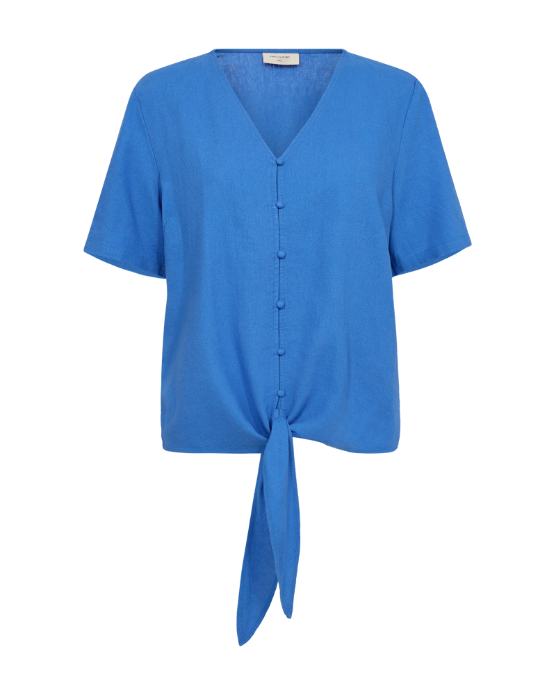 204238 FQLava Blouse met Knoopdetail - Nebuals Blue