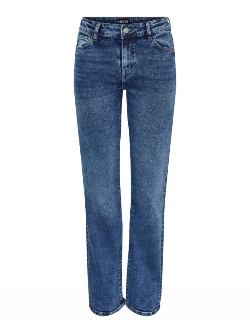 17149277 PCKelly Straight Jeans - Medium Blue Denim