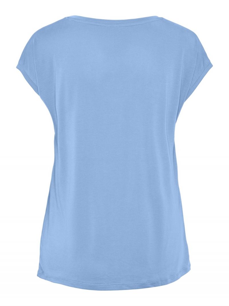 17095260 Pckamala T-Shirt met V-Hals - Airy Blue