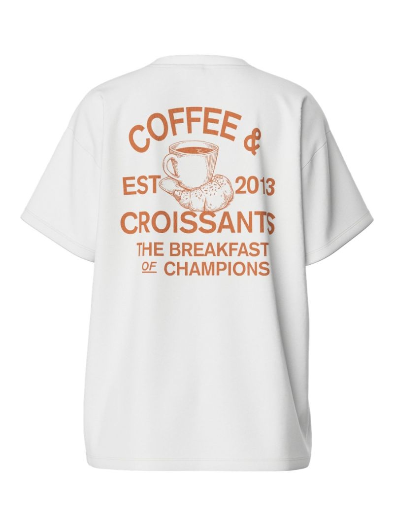 17156904 Pctrixie T-Shirt met Print - Bright White/Croissant