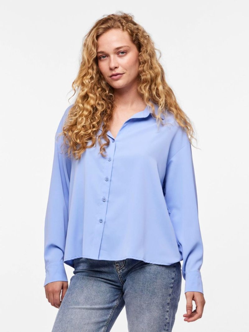 17146430 Pcfranan Blouse met Lange Mouwen - Hydrangea