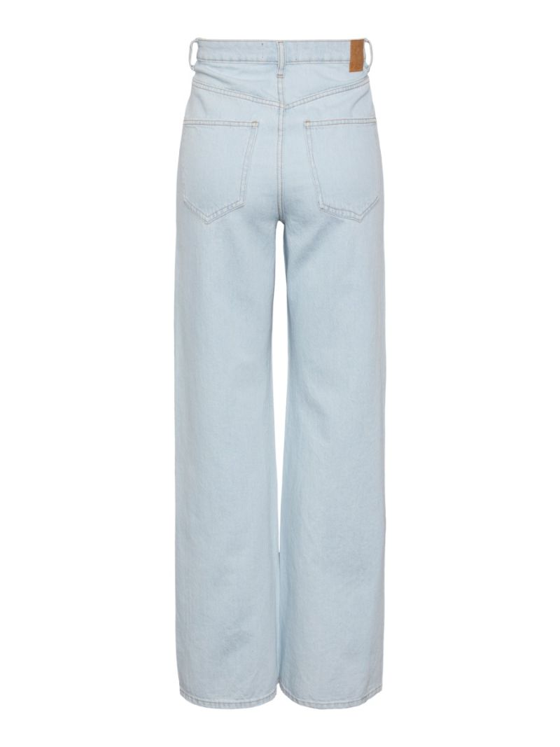 17146802 Pcsky High Waist Jeans - Light Blue Denim