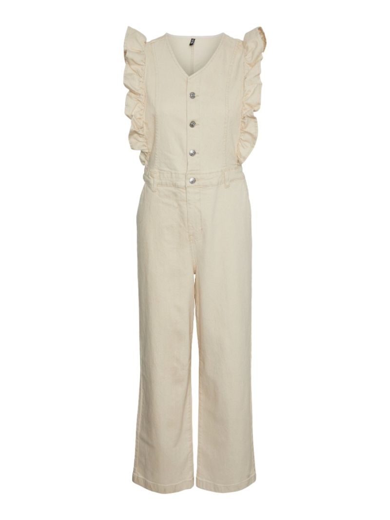 17147918 Pcmuji Denim Jumpsuit - Raw Cotton