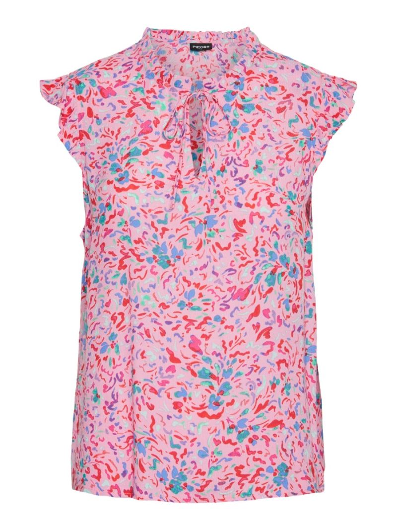 17149476 Pcarine Top met Print - Prism Pink