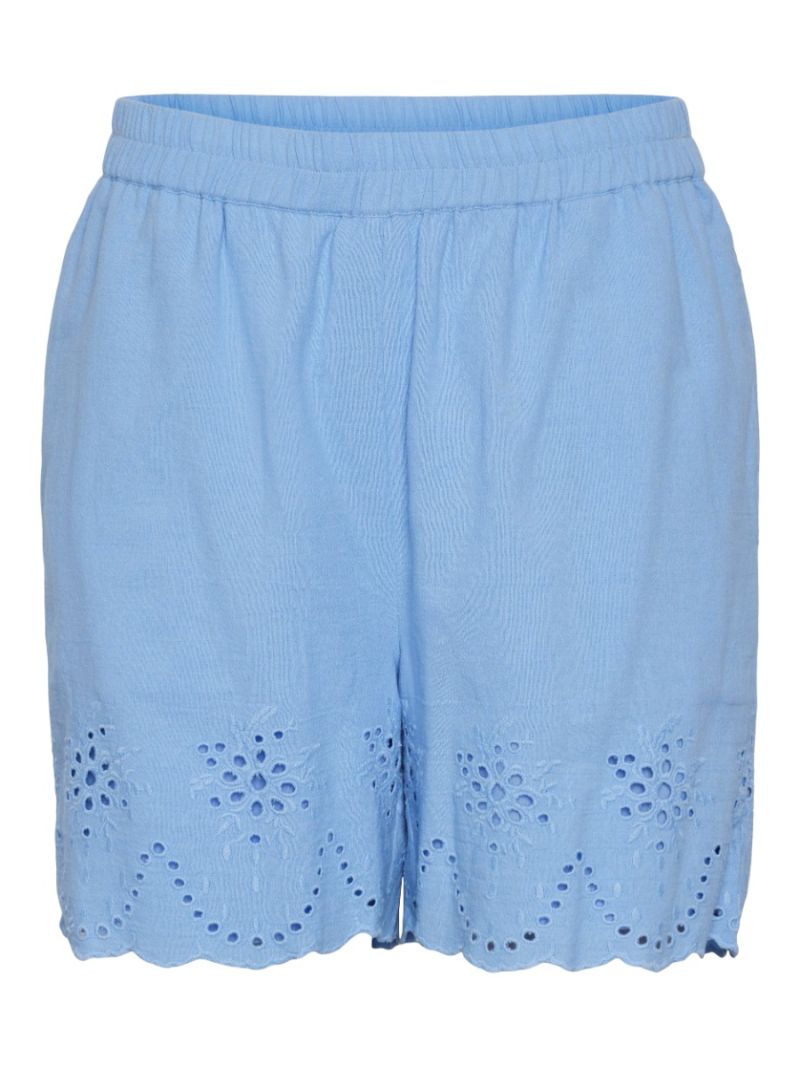 17149520 Pcalmina Broderie Shorts - Hydrangea