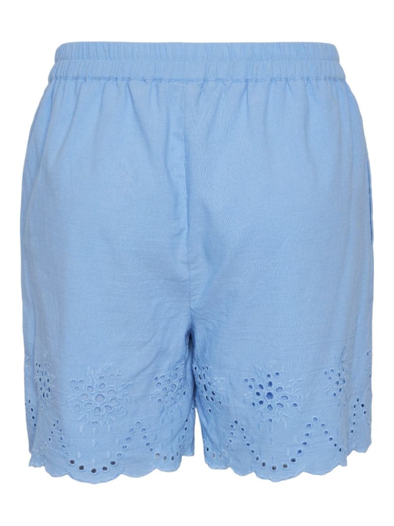 17149520 Pcalmina Broderie Shorts - Hydrangea