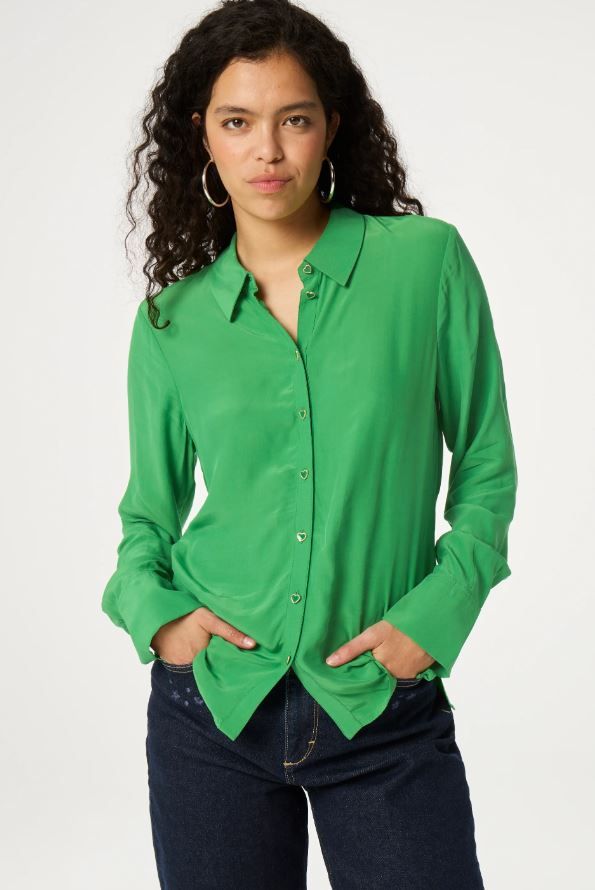 CLT-BLS-21-AW24 Salma Blouse - Parrot Green