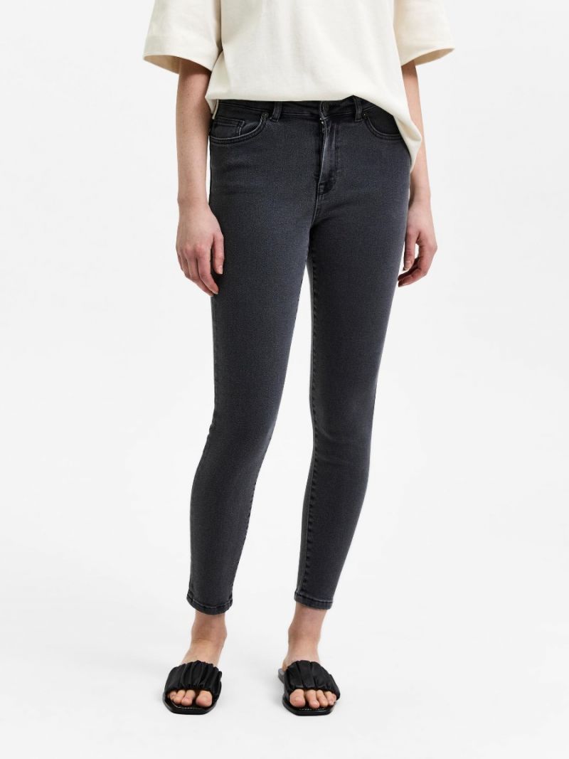 16085709 Slfsophia Skinny Jeans - Mid Grey