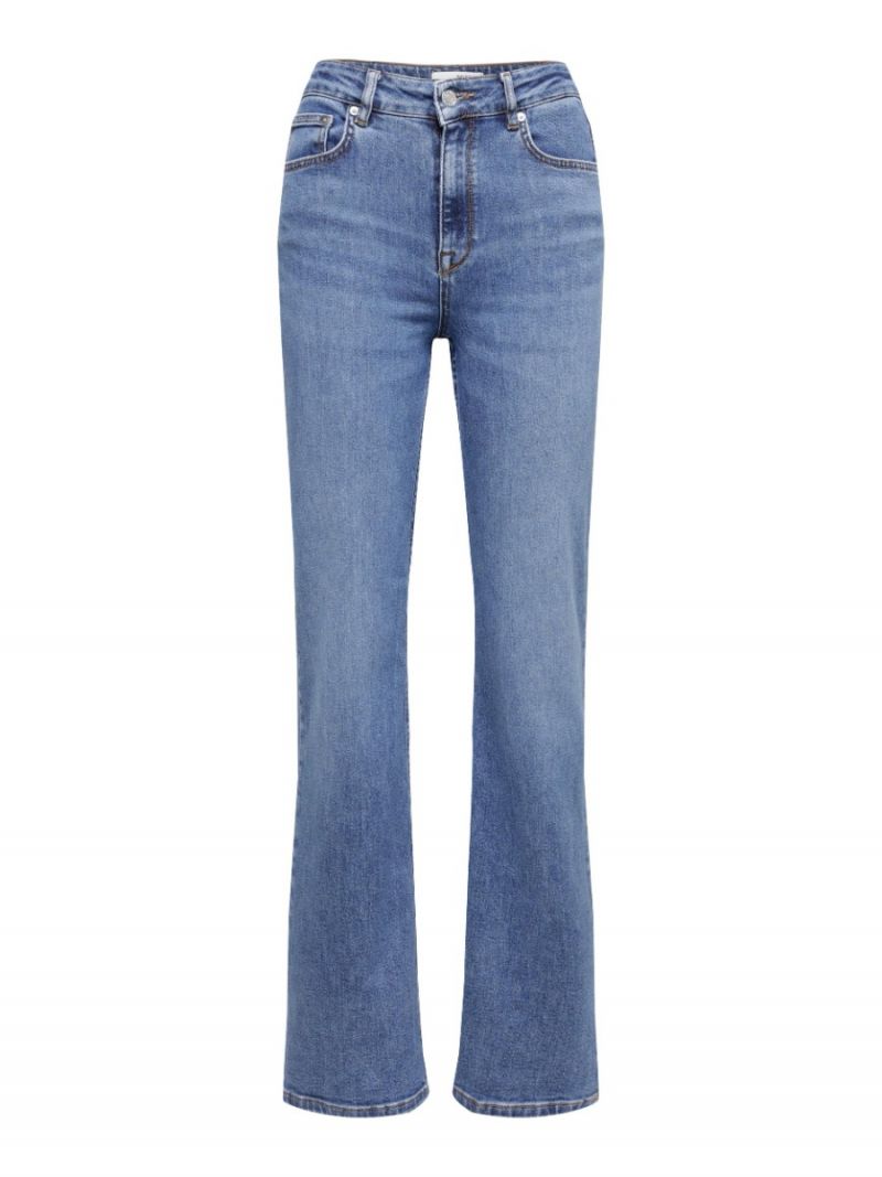 16088224 Slftone High Waist Bootcut Jeans - Mid Blue