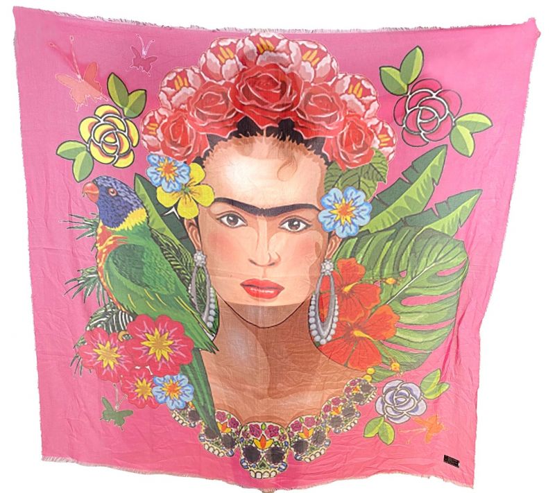 Shawl Frida Kahlo - Roze