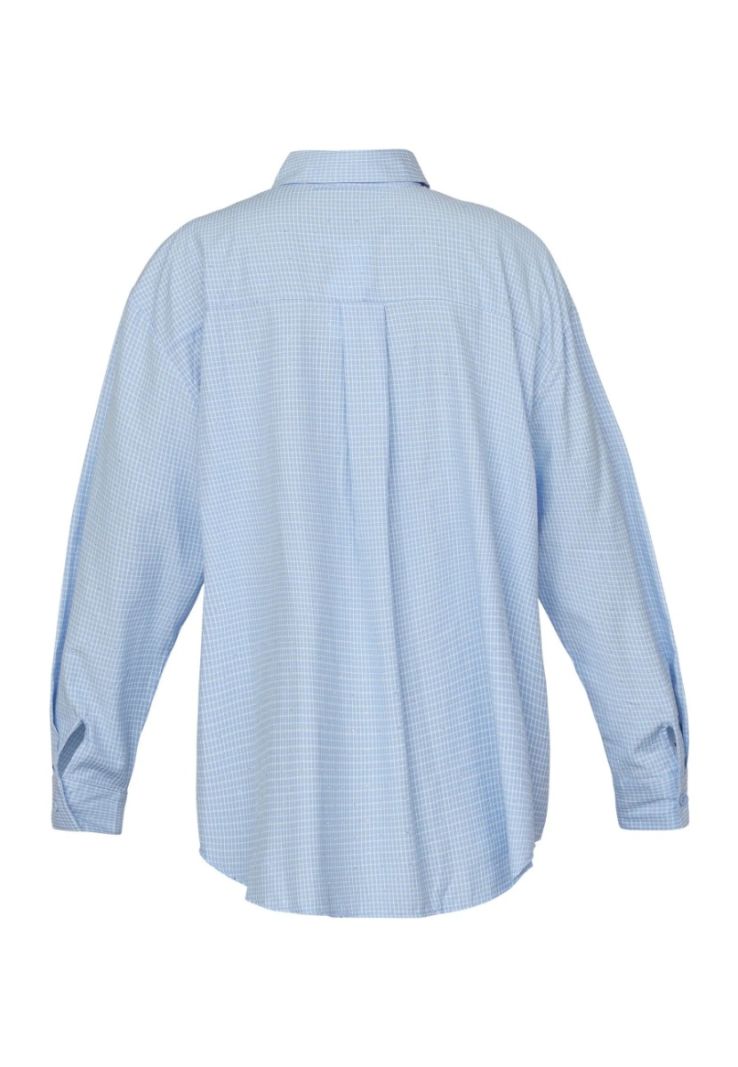 17772 GILMA-SH2 Blouse - Light Blue Check