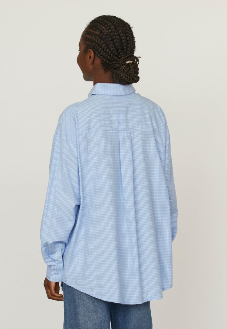 17772 GILMA-SH2 Blouse - Light Blue Check