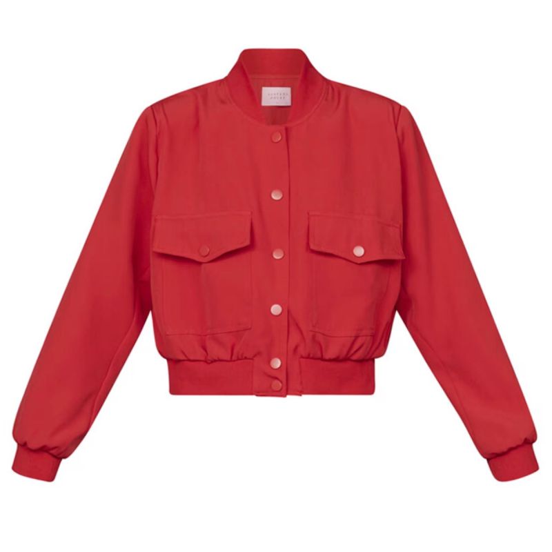 17173 GARWIN-JA Bomber Jacket - Rood