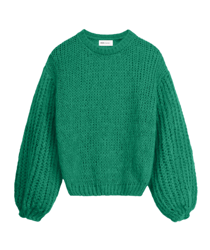 SP7441 Grof Gebreide Pullover - Fern Green