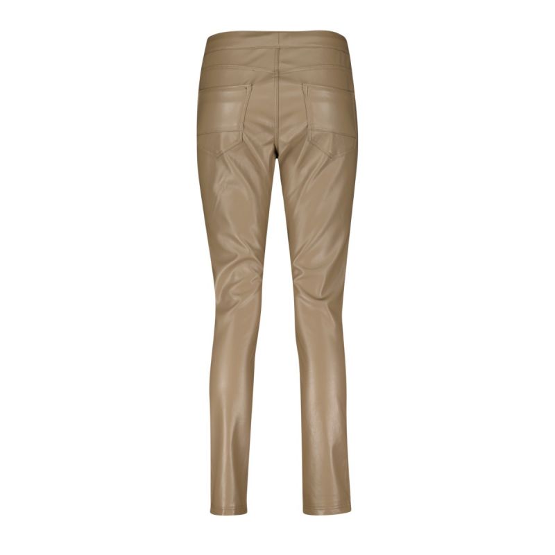 SRB3051 Tessy Vegan Leather Trousers - Taupe