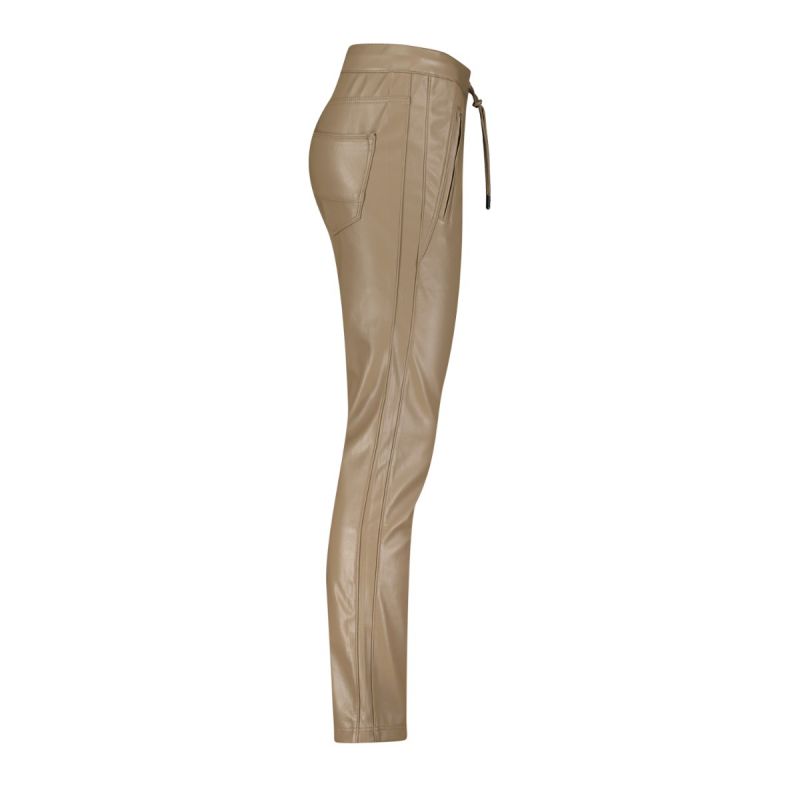 SRB3051 Tessy Vegan Leather Trousers - Taupe