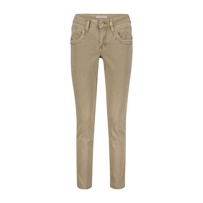 SRB3904 Sissy Color & Embroidery Broek - Taupe