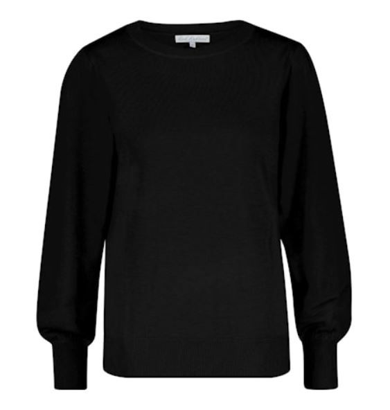 SRB3921 Sweet Puff Sleeve Pullover - Zwart