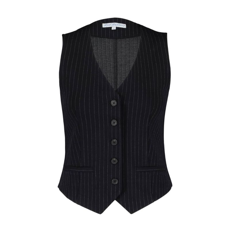 SRB4284 Gilet Punta Pinstripe - Zwart