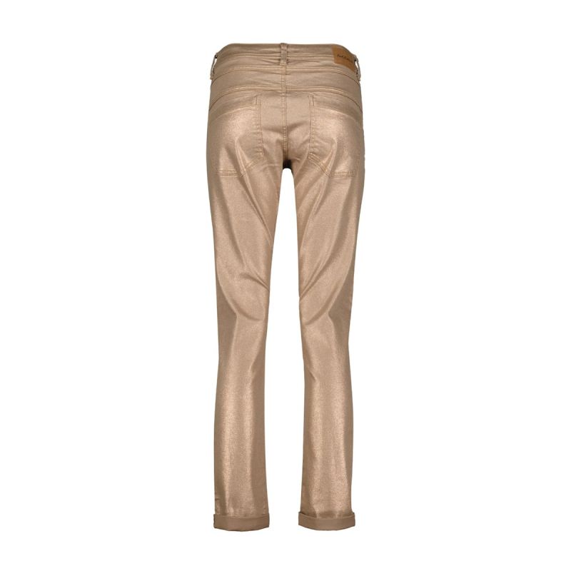 SRB4289 Relax Coated Sparkle Trousers - Brons