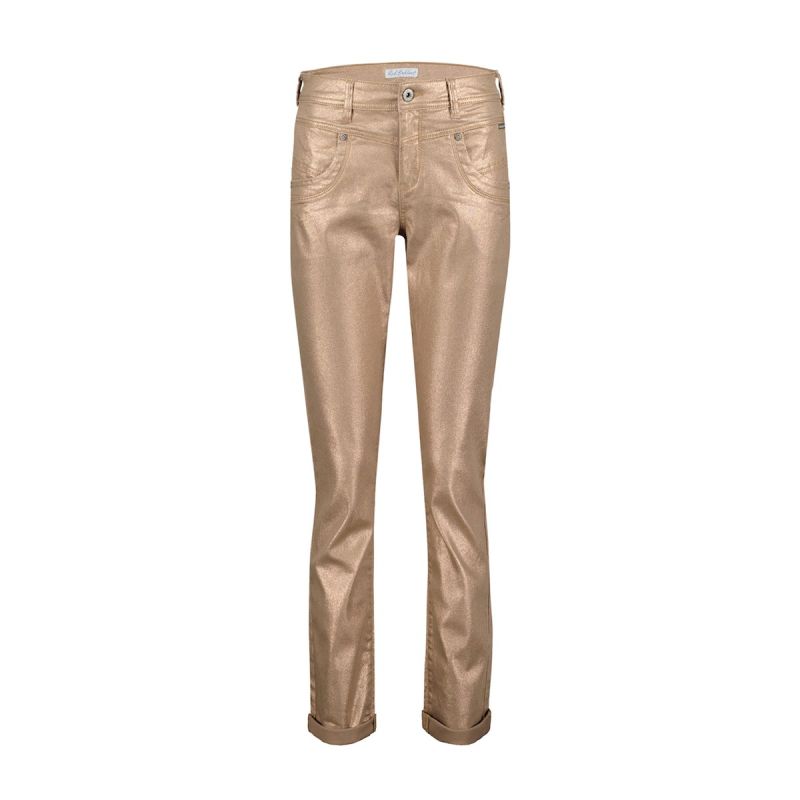 SRB4289 Relax Coated Sparkle Trousers - Brons