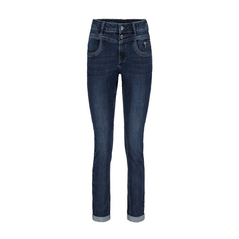 SRB4295 Sienna Jeans met Embroidery - Greyblue