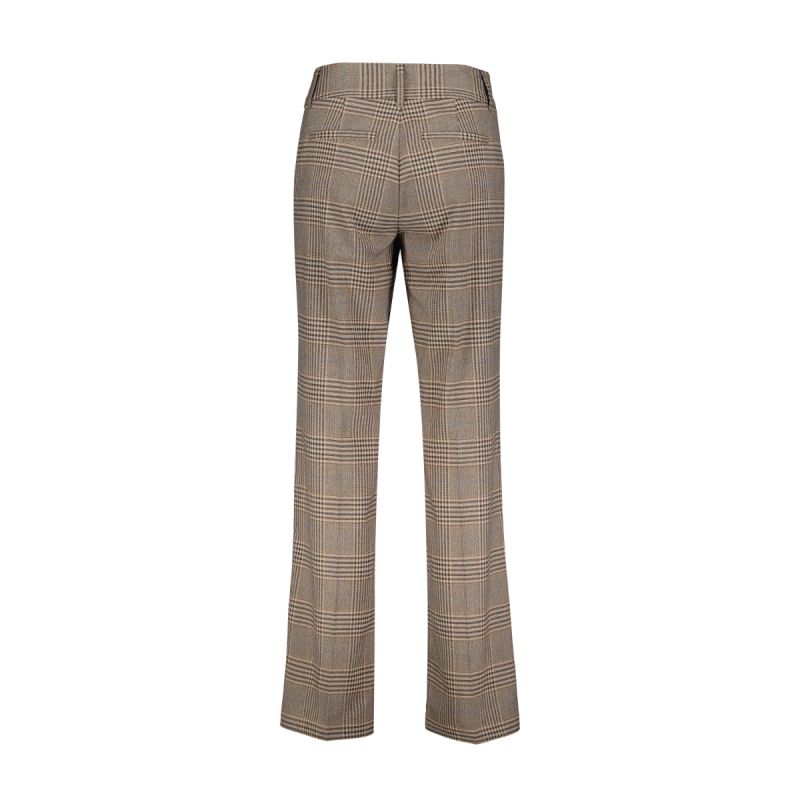 SRB4313 Colette Geruite Broek - Bruin