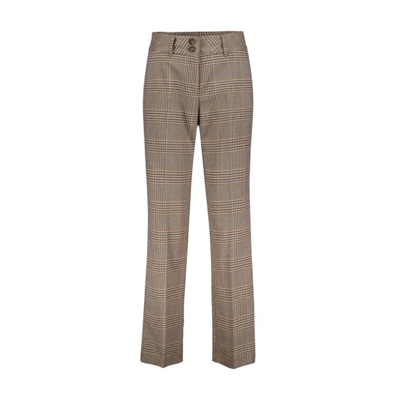 SRB4313 Colette Geruite Broek - Bruin