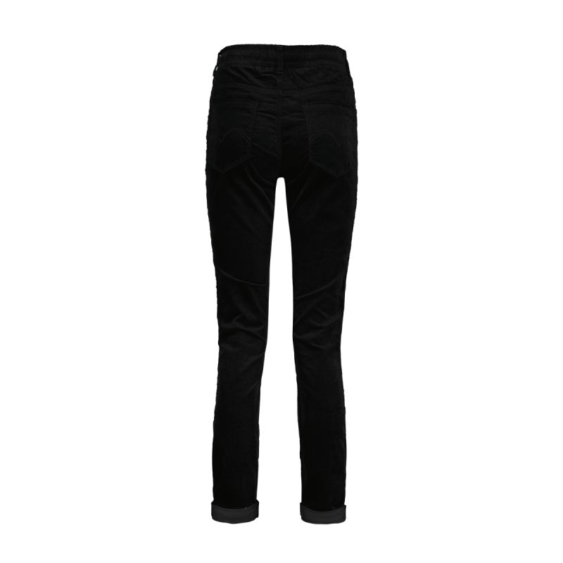 SRB4322 Tessy Velours Broek - Zwart