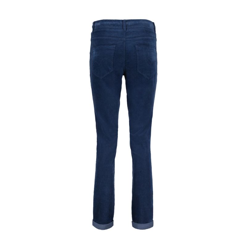 SRB4322 Tessy Velours Broek - Jeansblue