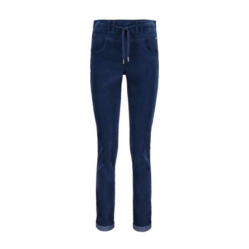 SRB4322 Tessy Velours Broek - Jeansblue