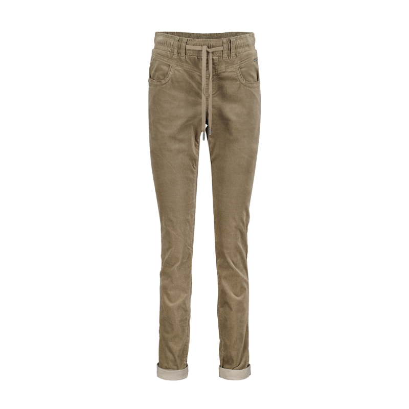 SRB4322 Tessy Velours Broek - Olive