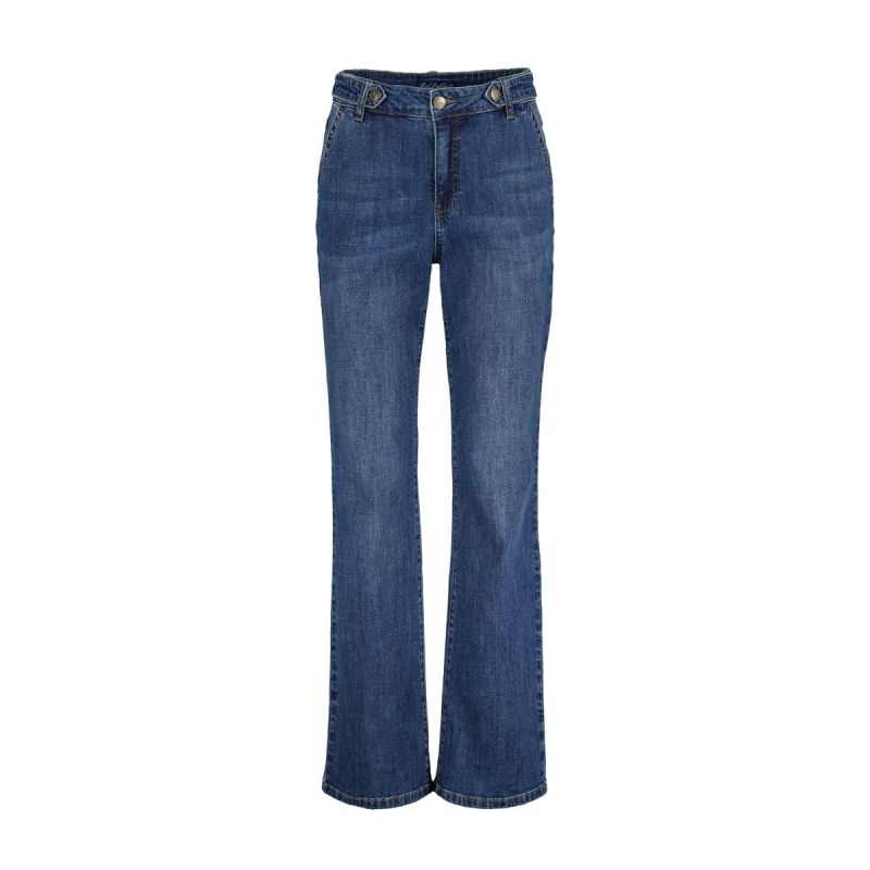 SRB4337A Colette & Loops Wijde Jeans - Donker Blauw