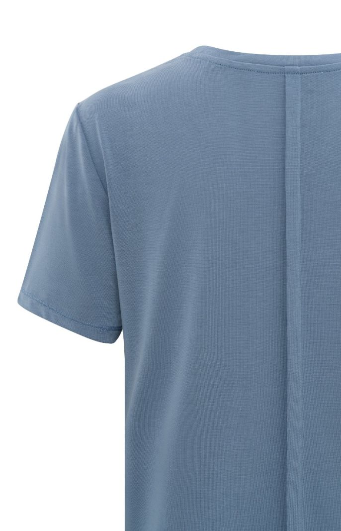 01-719023-404 T-Shirt met V-Hals - Infinity Blue
