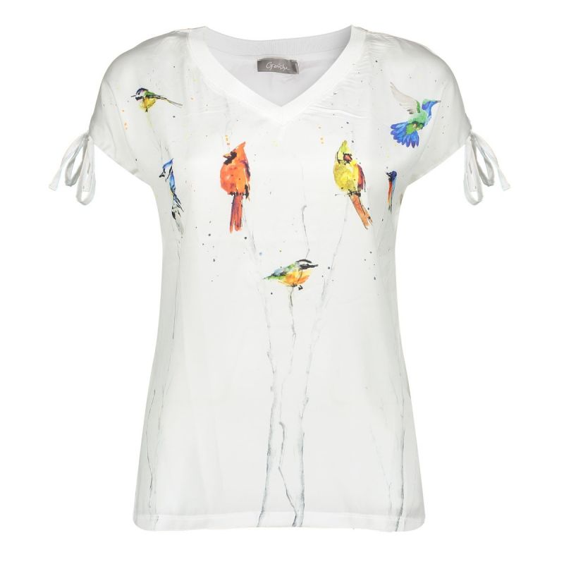 Shirt met Vogeltjes - Wit