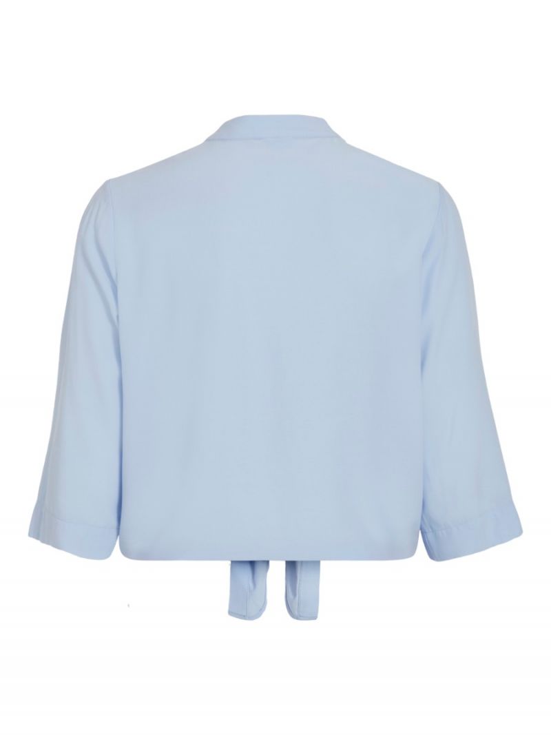 Vithoma Shirt met Knoop Detail - Licht Blauw