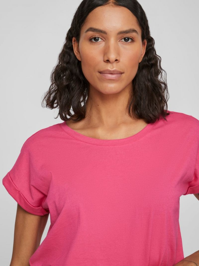 14083083 Vidreamers T-Shirt met Ronde Hals - Pink Yarrow