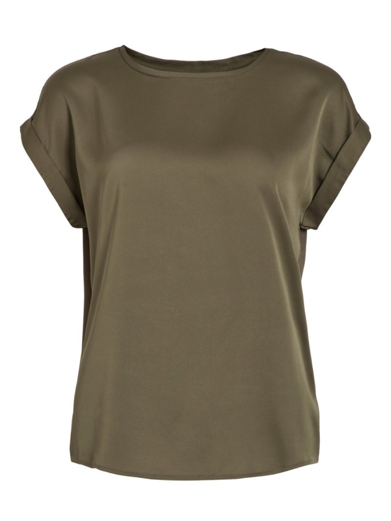 14059563 Viellette Satinlook Top - Dusty Olive