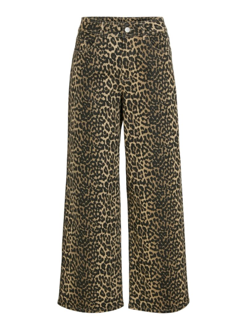 14105638 Vichia Jeans met Leopard Print - Birch